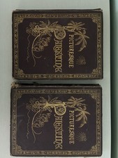1881 PICTURESQUE PALESTINE Sinai Egypt Volume I and II Gold Folio Antique Books picture