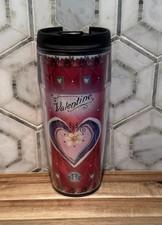 Vintage Starbucks Barista 2002 Valentine's Day Hearts Red Coffee Tumbler 16 oz. picture