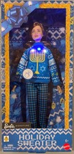 NEW IN HAND 2026 Barbie Signature LIGHT UP Holiday Sweater Hannukah Jewish Doll picture