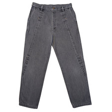 Vtg 70s Lee 206 1001 Double Knee Rivet Jeans Fits 32x30 Black Made USA Talon 42 picture