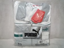 PUMA ~ AGILE TRACK JACKET ~ HIGH RISE ~ WHITE/ALPINE GREEN ~ XL ~ BRAND NEW picture