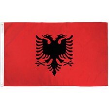 ALBANIA COUNTRY 3'X 5' POLY FLAG picture