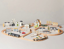 NEW Hearth & Hand with Magnolia Toy Train Track Set 84pc Ages 3 and up picture