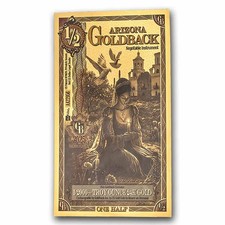 1/2 Arizona Goldback - Aurum Gold Foil Note (24k) picture