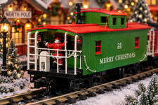 MTH RAILKING CHRISTMAS EXTENDED VISION CABOOSE #1225 W/LED O GAUGE 30-77412 NEW picture