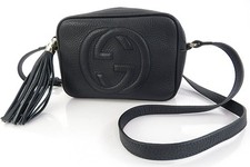 Authentic GUCCI Soho Disco Blue Leather Shoulder Crossbody Bag Purse #65139 picture
