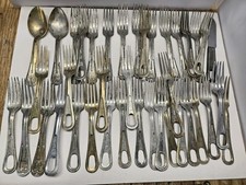 Vtg WWII Era US Military Silverware/Flatware Mess Kit Lot Of 39  picture
