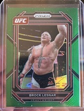 2023 Panini UFC Prizm Brock Lesnar Green Prizm HOF #143 Pack Fresh Mint 💎🔥 picture