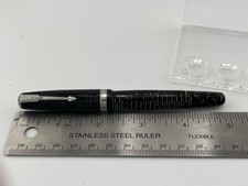 Parker Vacumatic Grey pearl 3rd gen Fountain Pen Clean Fine Nib Fully serviced picture
