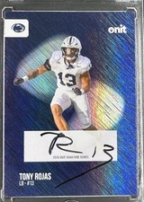 Tony Rojas Auto Blue Shimmer 2025 Onit Football #S-8 Penn State Nittany Lions picture