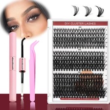 DIY Lash Cluster Kit 10-16mm 30D 40D 50D Bond & Seal Glue Tweezers picture