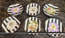 MACKENZIE-CHILDS THISTLE AND BEE Two each: The Bride, Iris & Trillium Retired  picture