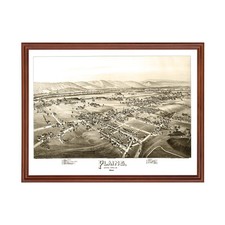 Old Map of Plains, PA 1892 - Vintage Plains Pennsylvania Art picture