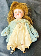 Antique 5” German Tiny All Bisque Fully Jointed Doll - Damaged picture