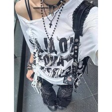 Y2K Baggy Flare Patchwork Jeans – Vintage Harajuku Style picture