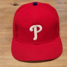 Vintage Philadelphia Phillies Sports Specialties Fitted Size 7 3/8 Red Wool USA picture