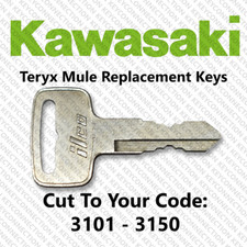 Kawasaki Teryx Mule Replacement Key Cut to Code 3101-3150 picture