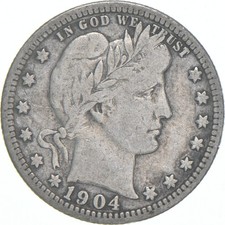 1904 Barber Quarter Average Circ picture