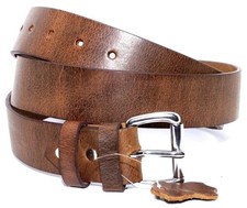 Men's Genuine Buffalo FULL GRAIN Leather Belt, 1 1/2