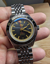 San Martin SN0116G-B NH34 GMT Auto Black Dial Brown/Black Bezel Steel 100m picture
