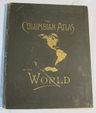 Antique 1898 Columbian Atlas of the World 159 Pgs States Cities ForeignCountries picture