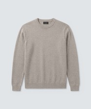 Unbound Merino Men's Heritage Knit Sweater - Heather Light Chestnut - Size L picture