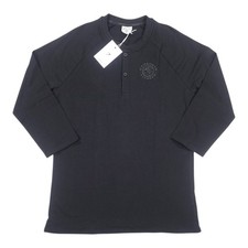 Gymshark Legacy Henley 3/4 Sleeve Men’s MEDIUM Black Logo Lifting Workout NEW  picture