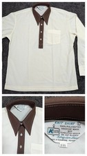 Vtg 60s 70s Kmart Knit Shirt Dagger Collar Polo Pop-Over New Without Tags XXL picture