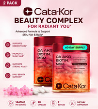 2 Pack CataKor Skin Hair Nails Complex CAKG Hyaluronic Acid Biotin picture