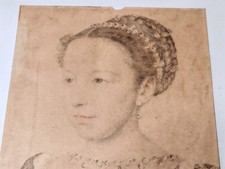 Engraving / Portrait of Queen Margot (Marguerite de Valois) - Henry IV Era  picture