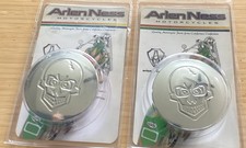Arlen Ness Skull Gas Caps - Left (non-vented) and Right (vented) ‘82-‘96 picture