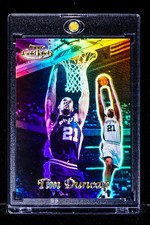 Tim Duncan RARE GOLD LABEL REFRACTOR HOLO CARD San Antonio Spurs MVP picture