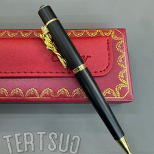 CARTIER Panthère de Cartier Black Matte Gold Panther Clip Ballpoint Pen Rare picture