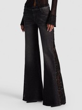 Alice Olivia SIRENA EMBELLISHED CUTOUT JEAN $ 595 Size 27 picture