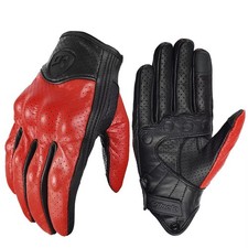 MJMOTO Retro Leather Motorcycle Gloves Full Finger MJ-CON10 Men Women picture