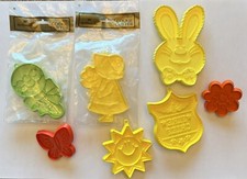 Vtg Hallmark Cookie Cutters Bunny, Sunshine, Baby Rattle Lot of 7 - 1970-1980s picture