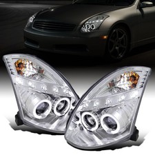 - Fits 2003-2007 Infiniti G35 2Dr Couple Projector Headlights Pair picture