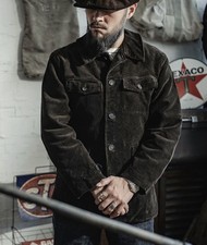 1930s French Corduroy Hunting Jacket Sz 40 picture