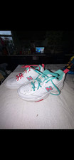 New Balance White/Green/Red Low Top Lace-Up Sneakers US 8 Unisex Adults picture