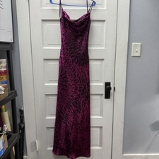 NW Nightway Beaded Maxi Dress Women Size 2 Pink Black Formal Gown Prom picture