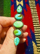 NAVAJO  GREEN  KINGMAN   TURQUOISE  COPPER  ADJUST 3””   STUNNING  RING  $375 picture