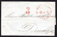 Mexico 1853 Stampless Folded Letter Paid 