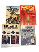 Lot Of 4 German Uniform WWII Era Insignia, Weapons, Luftwaffe Reenactment Books picture