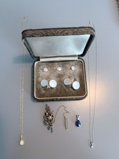 Vintage Estate Lot 10k Solid Gold - Pearls, mother of pearl and natural diamonds picture