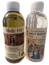 2 Bottles  300ml Holy Oil certified and 300ml Holy Water from Jordan River picture