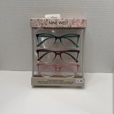 Nine West +1.50 Readers Women’s 3 Pack Premium Reading Glasses Multi-Color picture