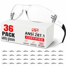 ANSI Z87.1 Clear Safety Glasses for Men and Women 36Pack, Scratch&Impact-Resista picture