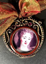 Vintage JAY STRONGWATER Victorian Lady Pin/Broach picture