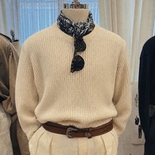 Men’s Vintage 1980s Jantzen Irish Fisherman’s Sweater 100% Cotton Size Medium picture