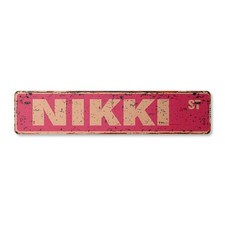 NIKKI Vintage Street Sign Childrens Name Room| Indoor/Outdoor picture
